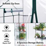 VonHaus Compact Walk-In Greenhouse with 6 Shelves