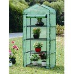 4-Tier Portable Greenhouse with Roll-Up Cover