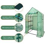 Walk-In Greenhouse with 6 Shelves and Cover