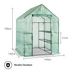 VonHaus Walk-In Greenhouse with 8 Shelves