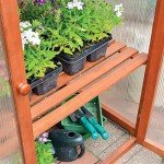 Rowlinson Mini Hardwood Greenhouse, Brown, 120x63x144 cm