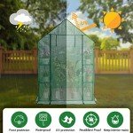 Walk-In Greenhouse with 6 Shelves and Cover