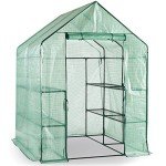 VonHaus Walk-In Greenhouse with 8 Shelves