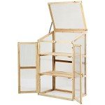 GiantexUK Mini Wooden Greenhouse with Skylight