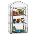 Compact 3-Tier Mini Greenhouse with Steel Frame