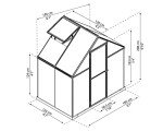 Palram Canopia Mythos 6x4 Silver Greenhouse Kit