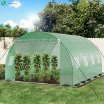 VOUNOT 4x3m Walk-In Poly Greenhouse Tent