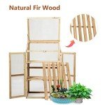 GiantexUK Mini Wooden Greenhouse with Skylight