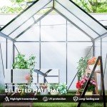 Outsunny Adjustable Roof Polycarbonate Greenhouse