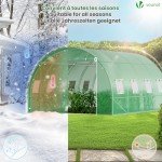 VOUNOT 4x3m Walk-In Poly Greenhouse Tent