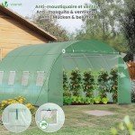 VOUNOT 4x3m Walk-In Poly Greenhouse Tent