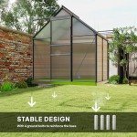Outsunny Adjustable Roof Polycarbonate Greenhouse