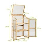 GiantexUK Mini Wooden Greenhouse with Skylight