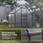Outsunny Adjustable Roof Polycarbonate Greenhouse