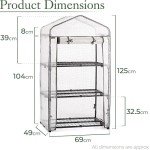 Compact 3-Tier Mini Greenhouse with Steel Frame