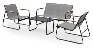 4-Piece Modern Mesh Garden Furniture Set