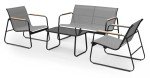 4-Piece Modern Mesh Garden Furniture Set