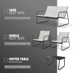 4-Piece Modern Mesh Garden Furniture Set