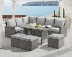 Marilyn 9-Seater Rattan Corner Sofa Set