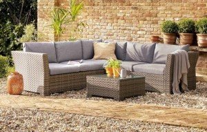 Luxury 5-Seater Black Rattan Garden Lounge Set