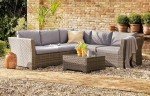 Luxury 5-Seater Black Rattan Garden Lounge Set