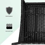 Bigzzia Black Rattan Patio Furniture Set, 4 Pieces