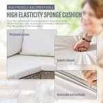 Modern 6-Seater Rattan Corner Sofa Set