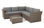 Luxury 5-Seater Black Rattan Garden Lounge Set