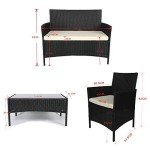 Chicreat Polyrattan Lounge Set for Indoor/Outdoor