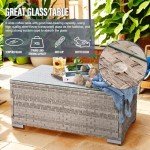 Modern 6-Seater Rattan Corner Sofa Set