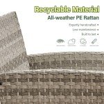 4-Piece Rattan Garden Furniture Set with Coffee Table