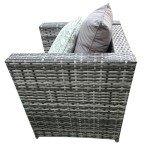 8-Seater Rattan Patio Dining Set with Adjustable Table