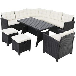 CASARIA® Rattan Garden Furniture Set - 9 Seater