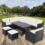 CASARIA® Rattan Garden Furniture Set - 9 Seater