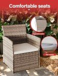 Grey Rattan 4-Piece Outdoor Furniture Set