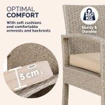 7-Piece Weatherproof Polyrattan Garden Furniture Set