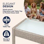 7-Piece Weatherproof Polyrattan Garden Furniture Set
