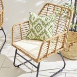 Wicker Rattan Patio Furniture Set with Cushions