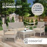 7-Piece Weatherproof Polyrattan Garden Furniture Set