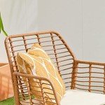 Wicker Rattan Patio Furniture Set with Cushions
