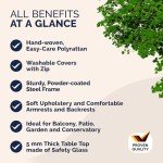 7-Piece Weatherproof Polyrattan Garden Furniture Set