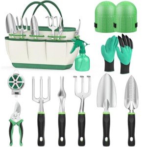 11-Piece Aluminum Garden Tools Set with Bag