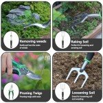 11-Piece Aluminum Garden Tools Set with Bag