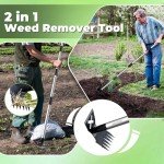 LAWFYMORI Long Handle Weed Puller Tool 150cm