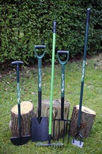 5-Piece Gardening Tool Set: Shovel, Fork, Rake, Hoe, Edger
