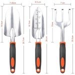 3-Piece Aluminum Gardening Tools Set for Women