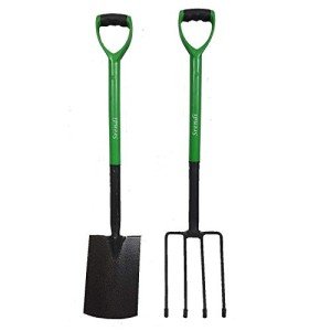 Carbon Steel Gardening Tool Set - Fork & Spade