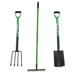 Garden Border Fork Spade Rake with Strong Handles