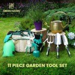 11-Piece Heavy Duty Garden Tool Set with Bag