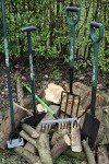 5-Piece Gardening Tool Set: Shovel, Fork, Rake, Hoe, Edger